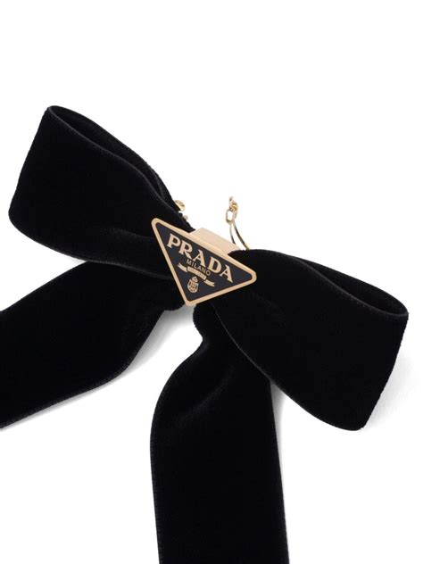 prada hair bow clip|farfetch Prada headband.